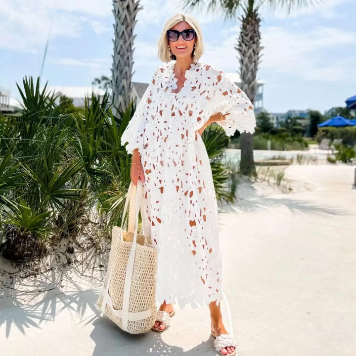 Dames luchtige zomer maxi jurk 'Maribel', perfect voor comfort en stijlvolle zomerdagen.