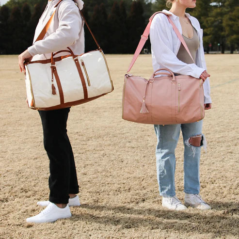 Compacte handbagage weekendtas Isabelle voor dames. Deze luxe duffelbag is perfect voor korte trips.
