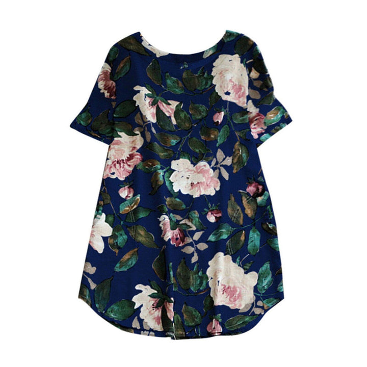 Malina dames zomerjurk met bloemenprint en korte mouwen. Een modieuze keuze voor de zomer.