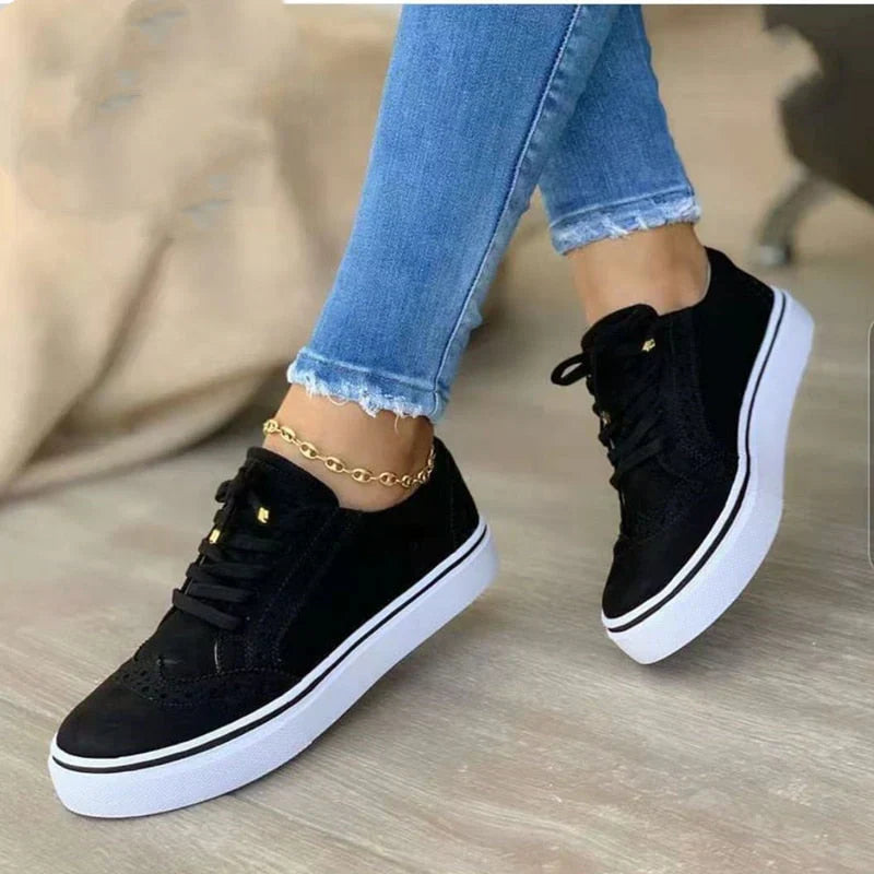 Dames Megan orthopedische vetersneakers voor optimaal comfort en voetondersteuning, ideaal voor dagelijks gebruik.