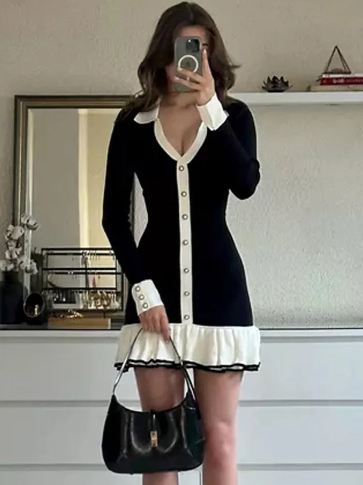 Mouwloze korte jurk voor dames, met open rug, bandage look, ideaal voor avondgelegenheden.