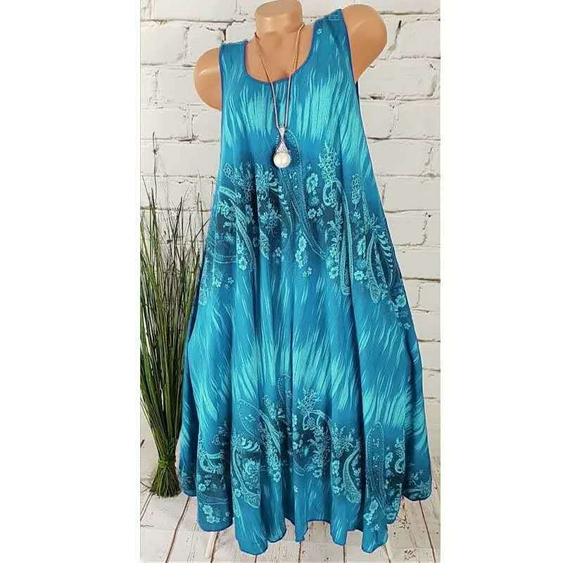 Comfortabele oversized dames zomerjurk, ideaal voor dagelijks gebruik of als strandjurk.