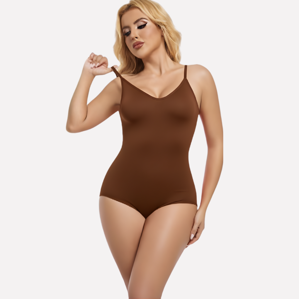 Naadloze dames bodysuit, gladmakende kleding onderlaag met comfortabele stretch voor dagelijks gebruik.