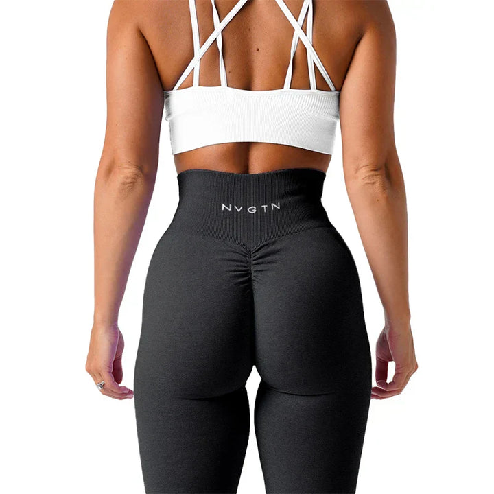 Dames naadloze yoga legging Freya, comfortabel met stretch voor fitness & pilates. Hoge taille.