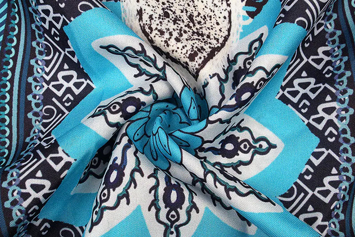 Stijlvolle Eliana dames zomerjurk, off-shoulder met unieke etnische print; geschikt als strandjurk of casual outfit.