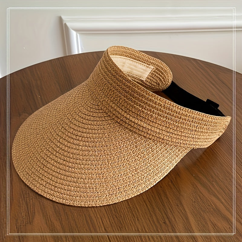 Opvouwbare dames zonneklep met brede rand biedt comfortabele UV-bescherming voor outdoor activiteiten en zomeraccessoire.