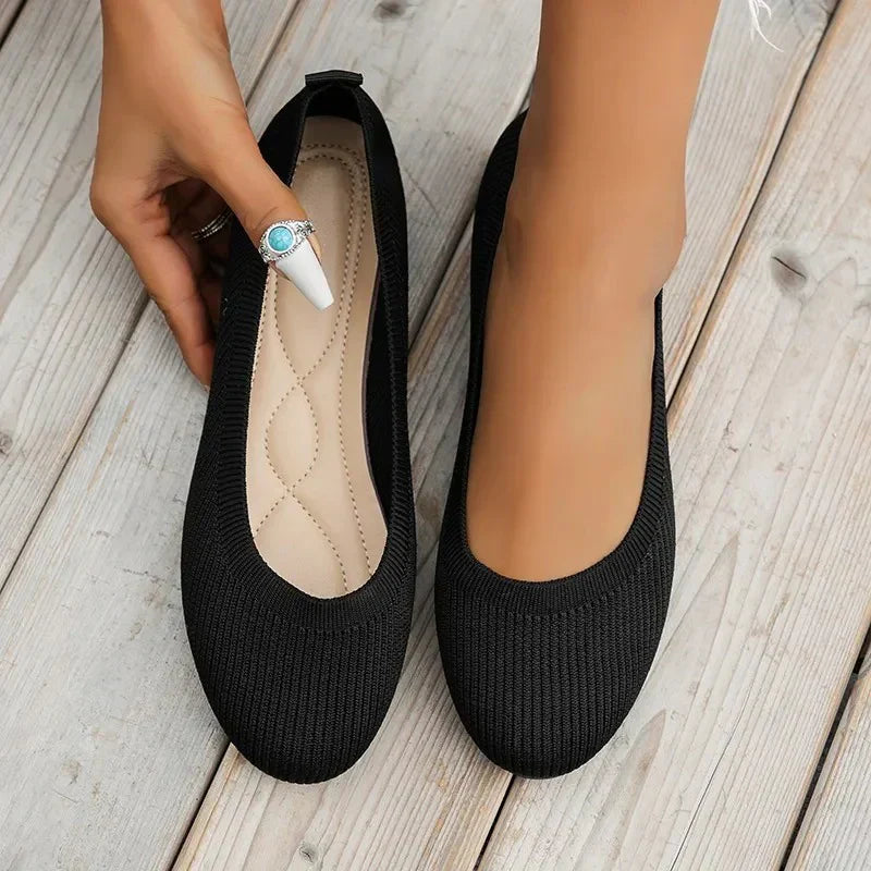 Dames orthopedische comfort ballerina's, ideaal voor de hele dag met optimale voetondersteuning.