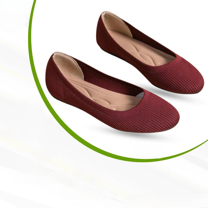 Platte comfort ballerina's voor dames, bieden uitstekende voetondersteuning en langdurig draagcomfort.