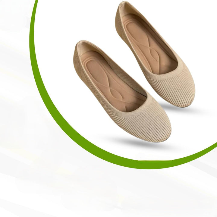 Dames instappers: orthopedische ballerina's met focus op dagelijks comfort en lichtgewicht design.