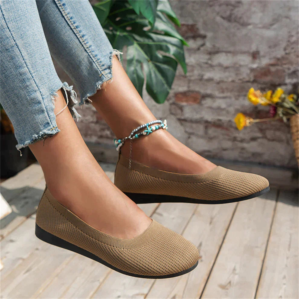 Comfortabele dames orthopedische ballerina's met antislipzool en optimale voetondersteuning.