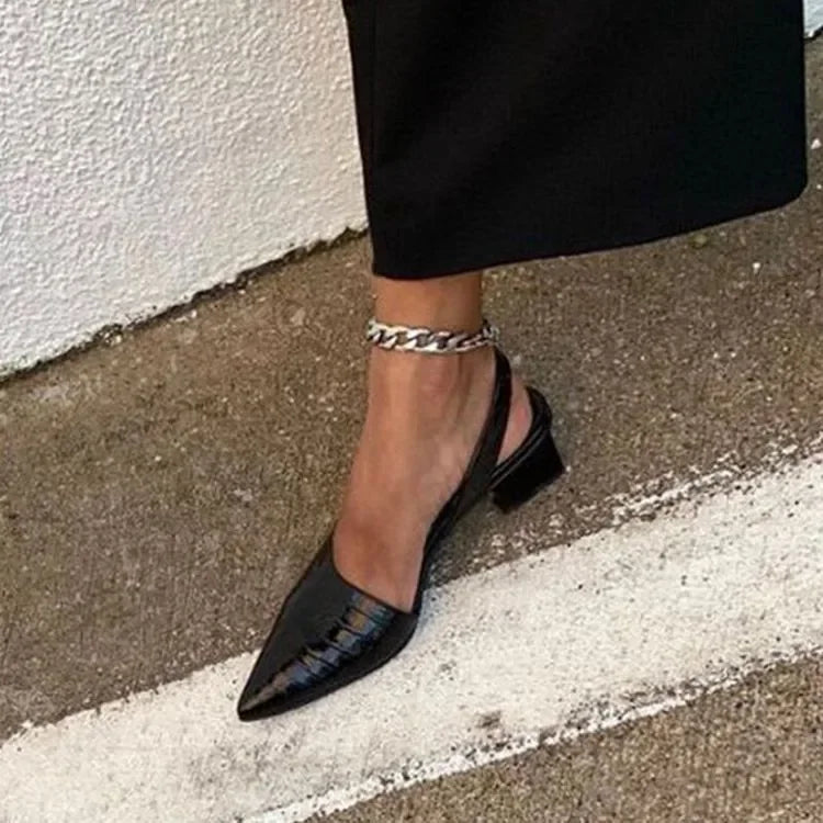 Dames orthopedische pumps bruin, croco-look, voor comfort en stijl. Ideaal voor zakelijk en feestelijk.