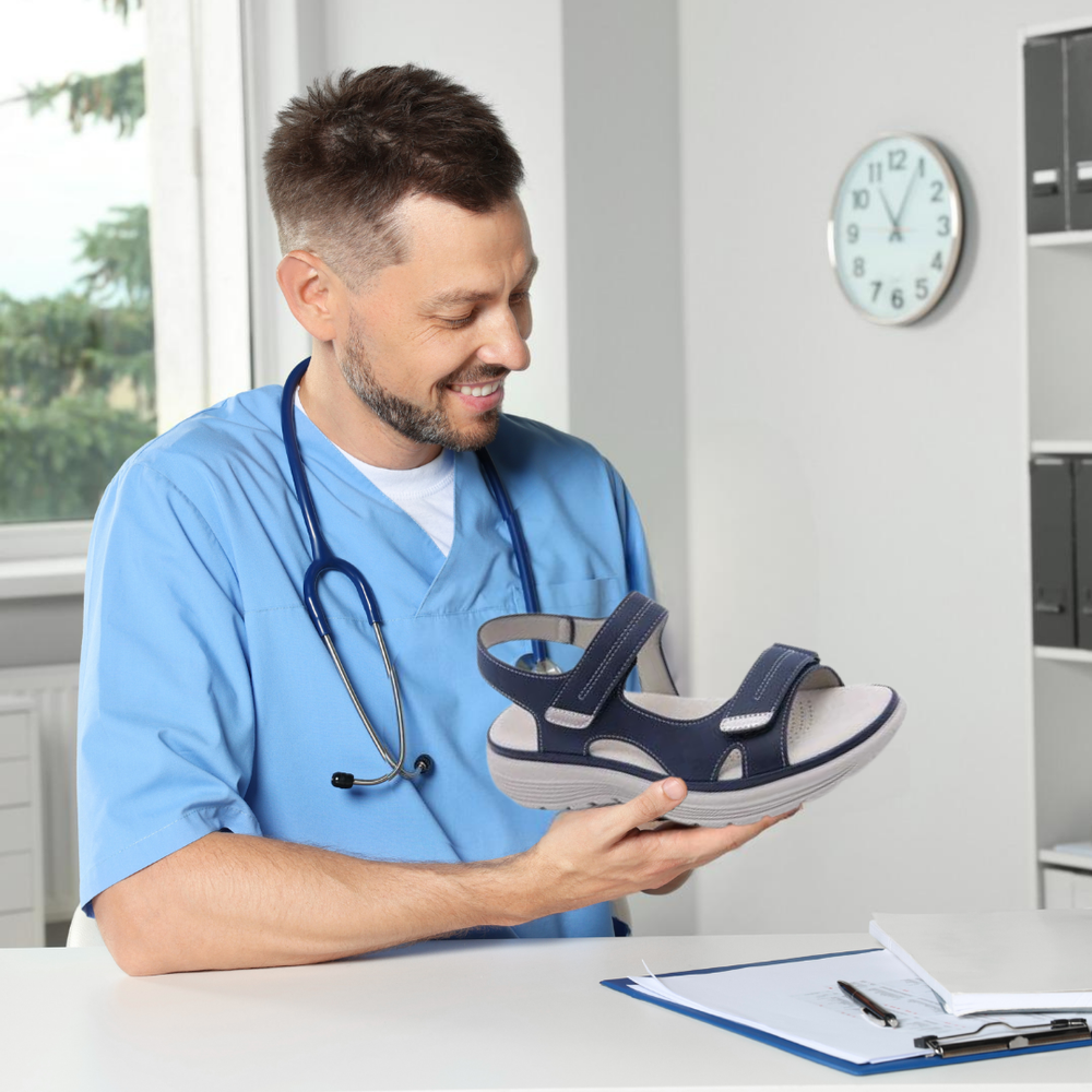 Comfortabele dames zomersandalen met teenscheider, ideaal voor hallux valgus en dagelijks gebruik.