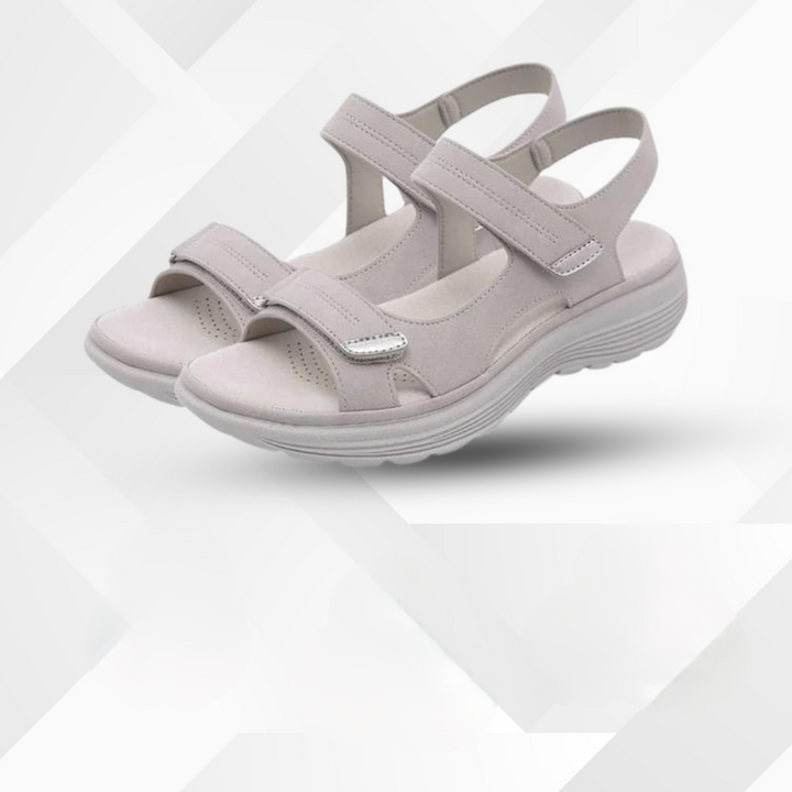 Slip-on dames sandalen Celina, orthopedisch en bevorderlijk voor gezonde voeten, ideaal bij hallux valgus.
