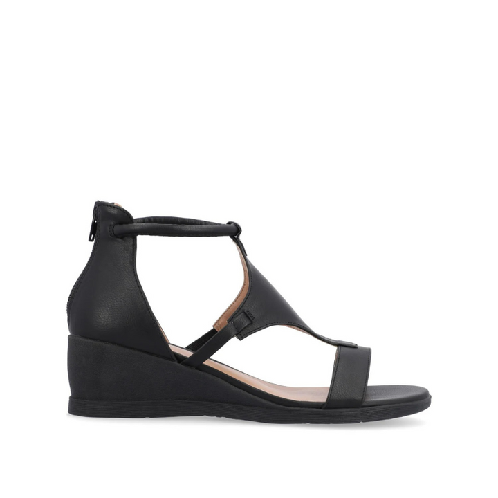 Stijlvolle dames sandalen met T-band, elegante wigzool en orthopedisch comfort. Perfect voor zomerse dagen.