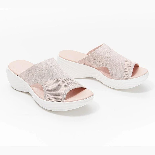 Diverse orthopedische dames sandalen (roze, blauw, zwart) voor optimaal zomercomfort en steun.