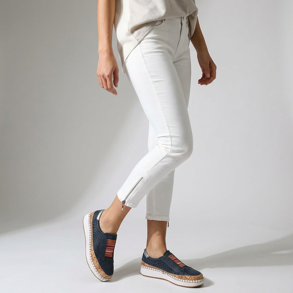 Casual orthopedische damesschoenen met goede ondersteuning; ideaal voor comfortabel dagelijks gebruik.