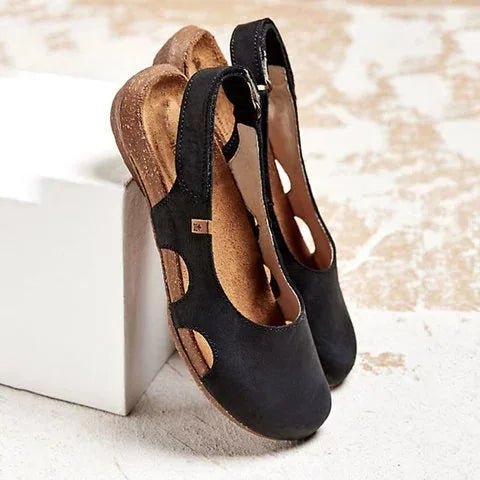 Stijlvolle dames zomer slingback sandalen met platte hak, bieden comfort en uitstekende voetondersteuning.