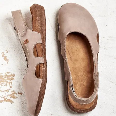 Comfortabele dames sandalen met orthopedische voetondersteuning, ademend en met verstelbare slingback band.
