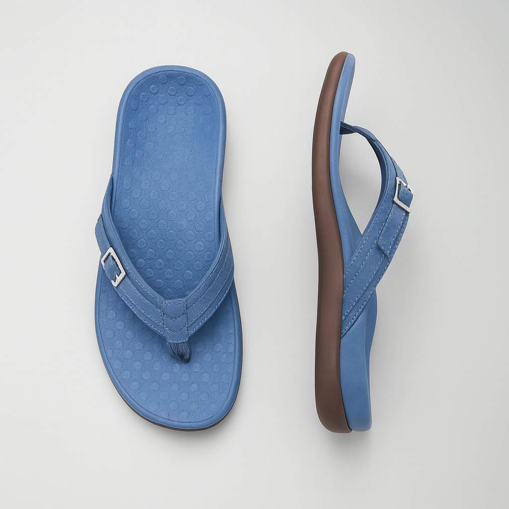 Dames orthopedische slippers voor superieur comfort en voetboog ondersteuning. Ideaal voor gezonde voeten in de zomer.