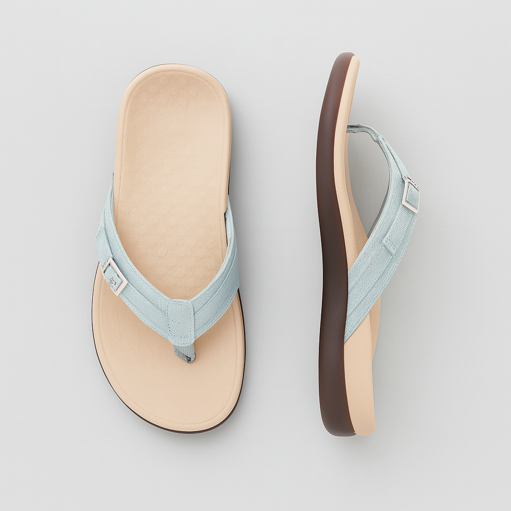Comfortabele platte sandalen met geavanceerde voetboog ondersteuning en zachte hiel demping voor dames.