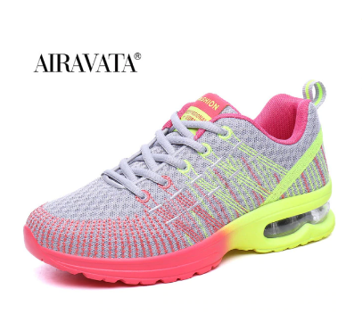 Roze Deporte dames orthopedische sneakers met luchtvering. Comfortabele, ademende schoenen voor sport en vrije tijd.