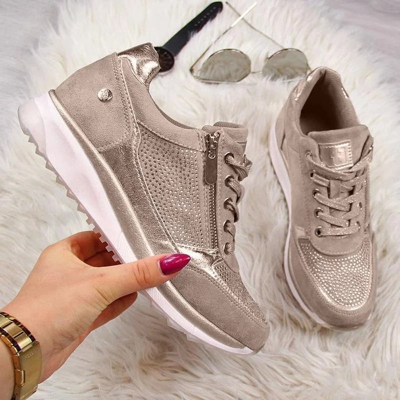 Orthopedische dames veterschoenen, bieden aanpasbaar comfort en stabiliteit.