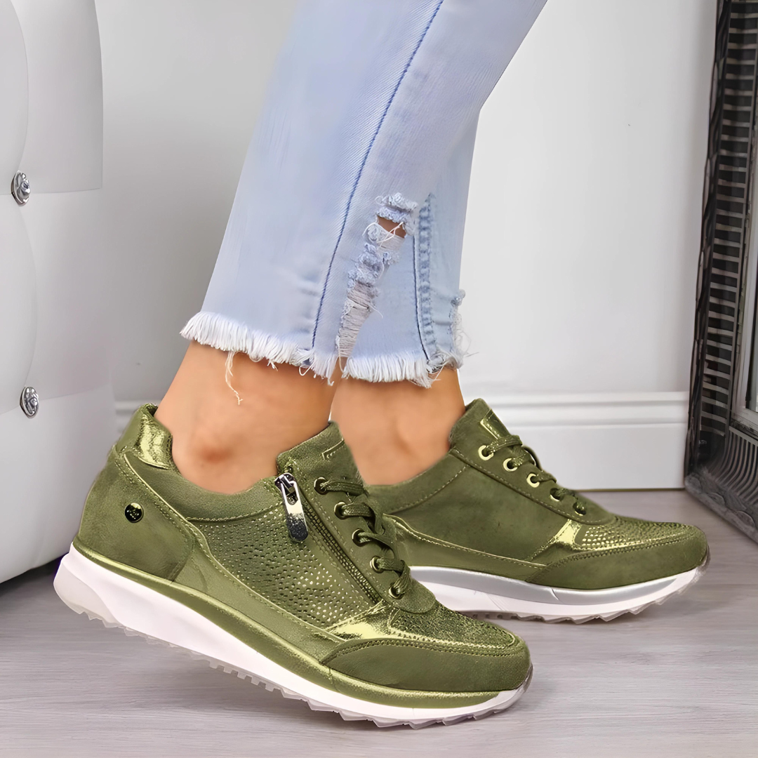 Dames orthopedische wandelsneakers, comfortabel en stijlvol voor optimale voetondersteuning. Ideaal voor dagelijks gebruik.