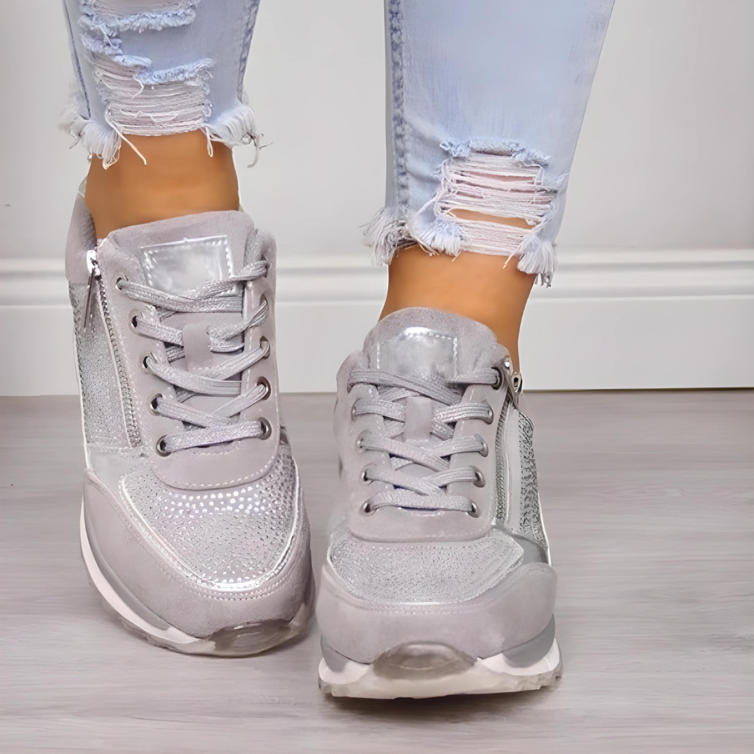 Comfortabele groene dames sneakers, orthopedisch en modieus, voor langdurig comfort tijdens wandelen en dagelijks gebruik.