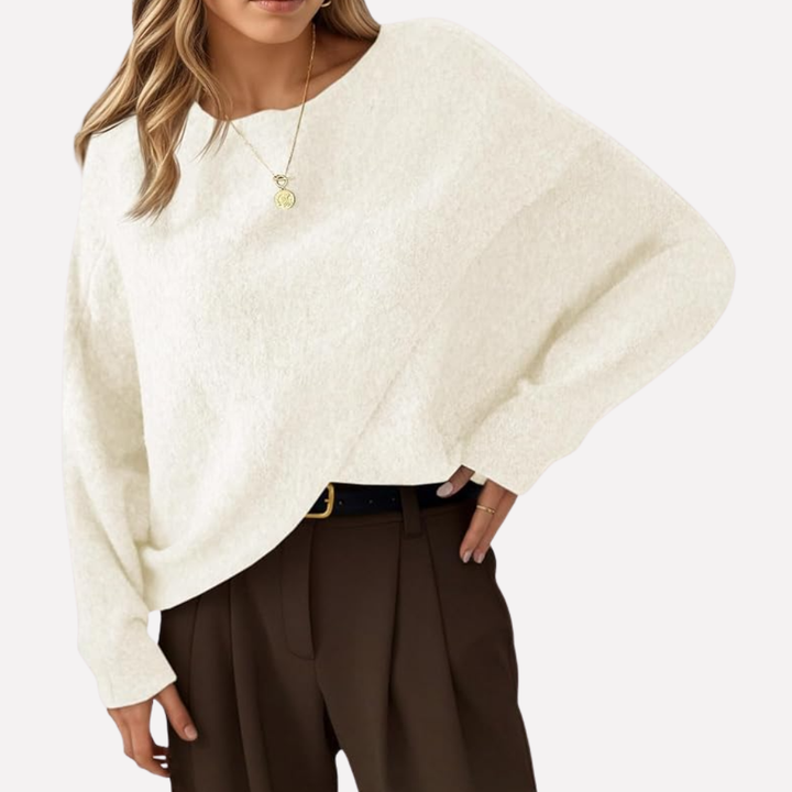 Stijlvolle oversized dames batwing trui met comfortabele pasvorm, geschikt voor dagelijkse casual looks.