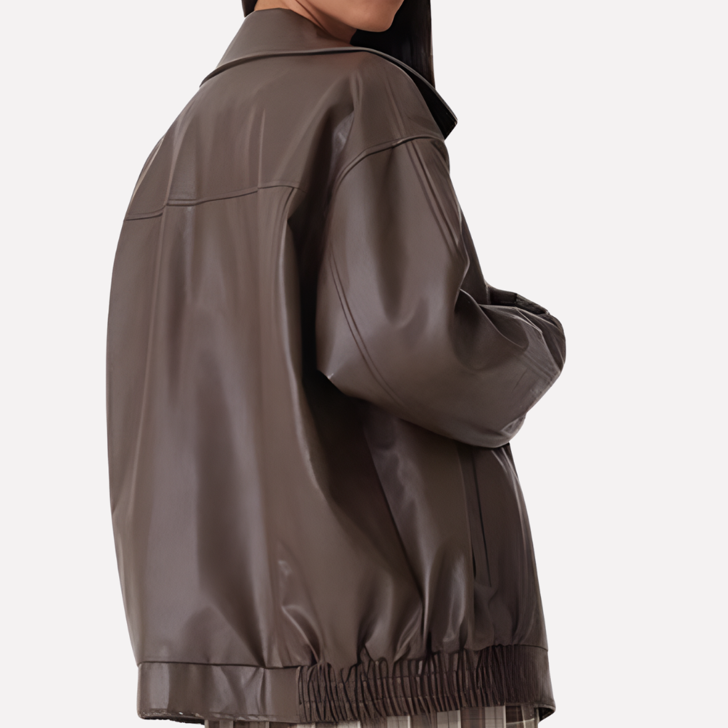 Comfortabel geweven dames oversized bomberjack, een casual en stijlvolle jas, ideaal als buitenkleding.