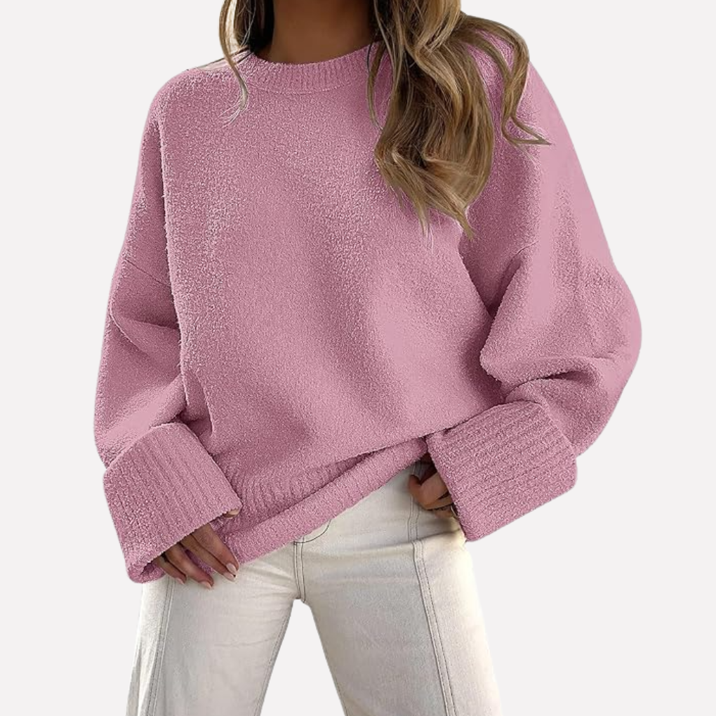 Warme dames chunky gebreide trui, oversized pullover voor een relaxte en stijlvolle look.