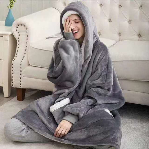 Dames oversized dekenjas, pluche en warm, het perfecte comfort cadeau voor haar.