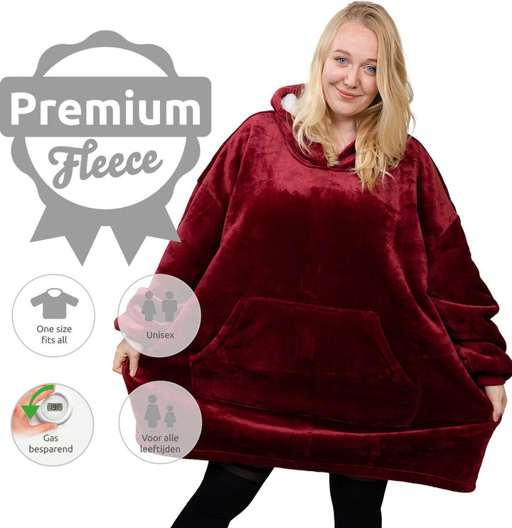 Zachte dekenhoodie dames, oversized pasvorm, biedt optimale warmte en comfort.