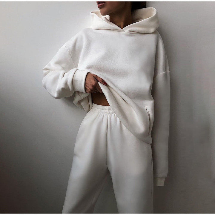 Comfortabele oversized hoodie van zacht joggingpak voor dames, casual en warm.