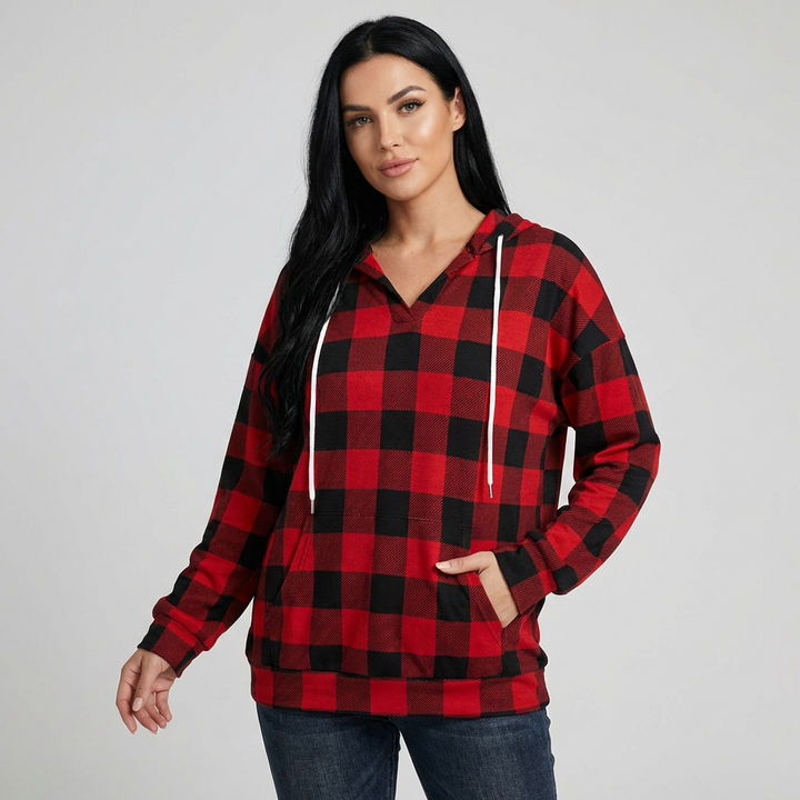 Dames oversized pullover sweatshirt, comfortabele hoodie voor casual mode.