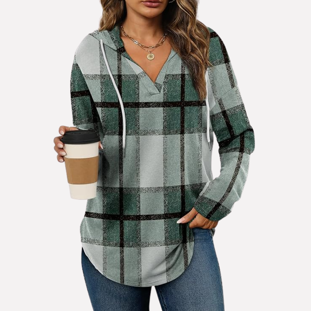 Stijlvolle dames sweatshirt met lange mouwen, casual en comfortabel.