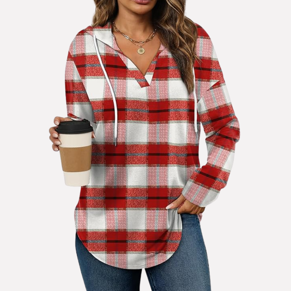 Vrouwen oversized sweatshirt, casual pullover met capuchon.