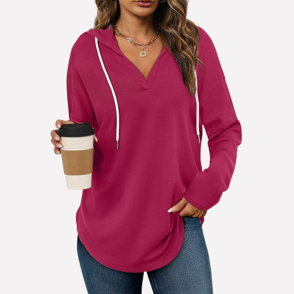 Comfortabele dames capuchontrui, perfecte oversized pasvorm.