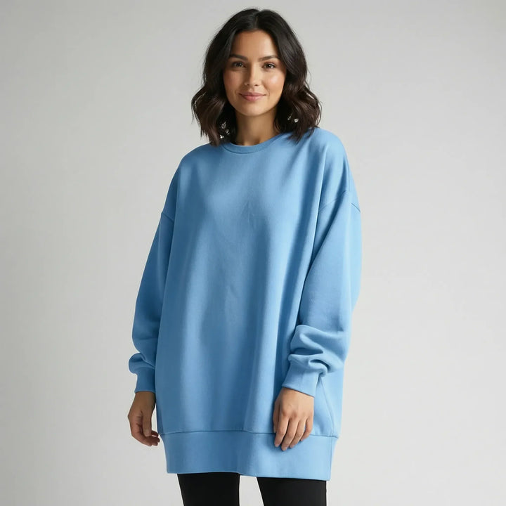 Moderne effen oversized sweater voor vrouwen, met lange mouwen en losse pasvorm voor ultiem comfort en stijl.