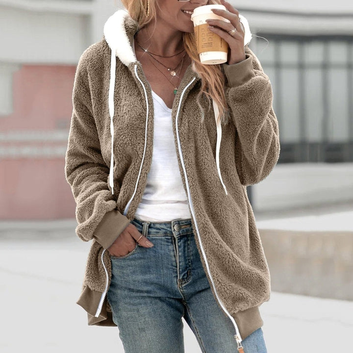Warm en zacht Emilia teddyvest voor dames, oversized pasvorm met rits, ideaal voor koude dagen.
