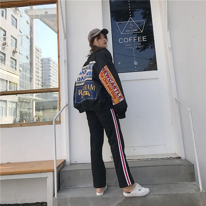 Sportieve dames varsity jas, oversized model. Must-have bomberjack voor een casual, moderne look.