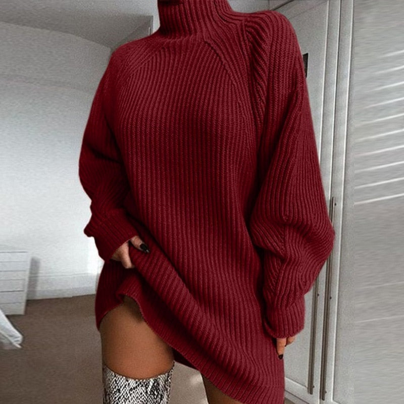 Gebreide dames coltrui, oversized en warm, met lange mouwen, een must-have voor de wintergarderobe.