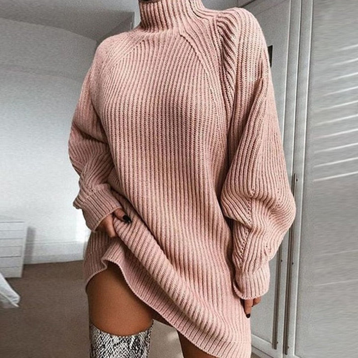 Veelzijdige dames oversized wintertrui met comfortabele col, ideaal voor gelaagde winterse looks.