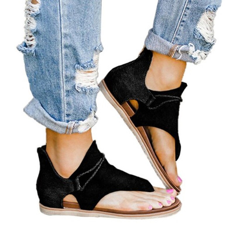Zomerse dames panter sandalen, elegant en comfortabel met perfecte ondersteuning en een modieuze platte zool.