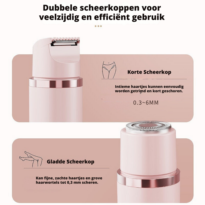 Hypoallergene dames ontharingsshaver voor een gladde huid zonder irritatie.