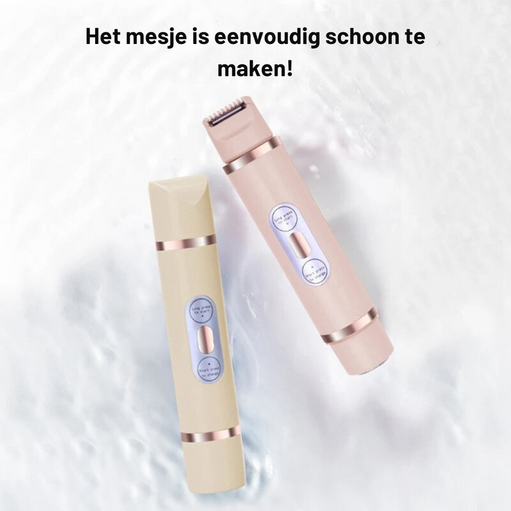 Pijnloze haarverwijdering met deze elektrische shaver voor dames, perfect voor gevoelige huid.