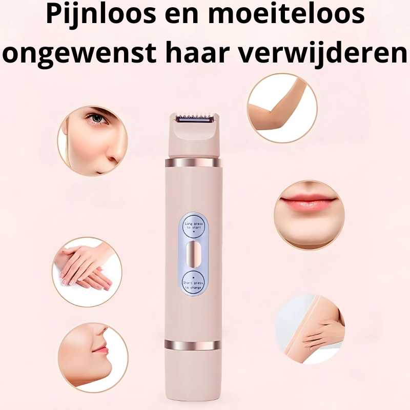 Compacte elektrische shaver voor dames; efficiënte persoonlijke verzorging overal.