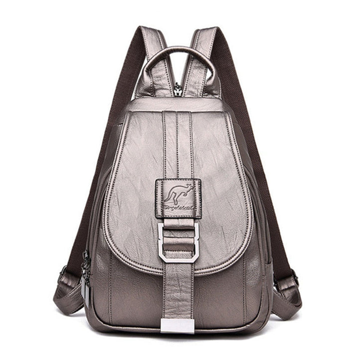 Multifunctionele waterdichte leren damesrugzak, perfect als cadeau of eigen accessoire.
