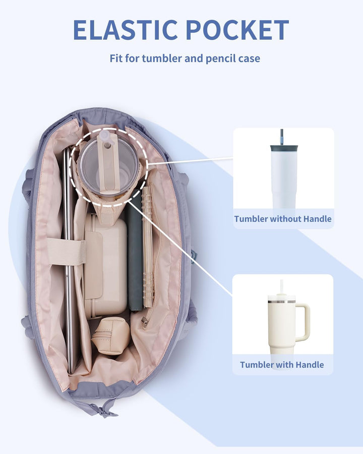 Puffer werktas dames: met gewatteerde laptop sleeve voor veilig transport.