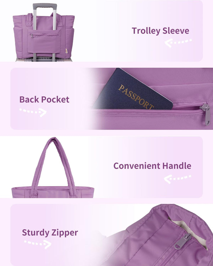 Trendy dames tote bag, een puffer tas met een uniek design.